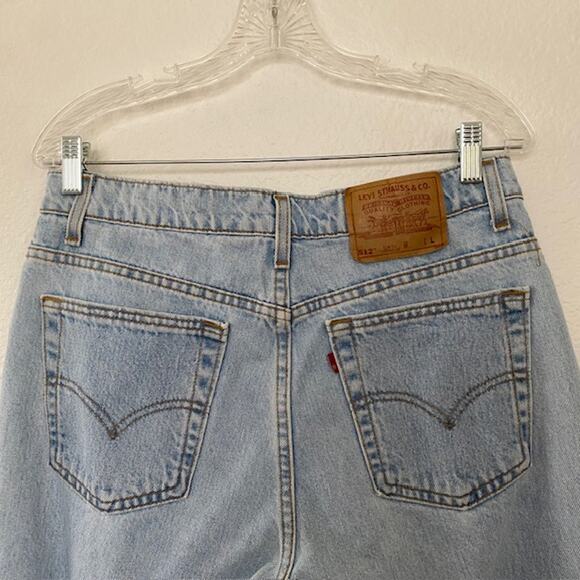 Levi's 512 Jeans Slim Fit Tapered Leg Light-Washed Denim Women's 14 Regular Long - Picture 8 of 12